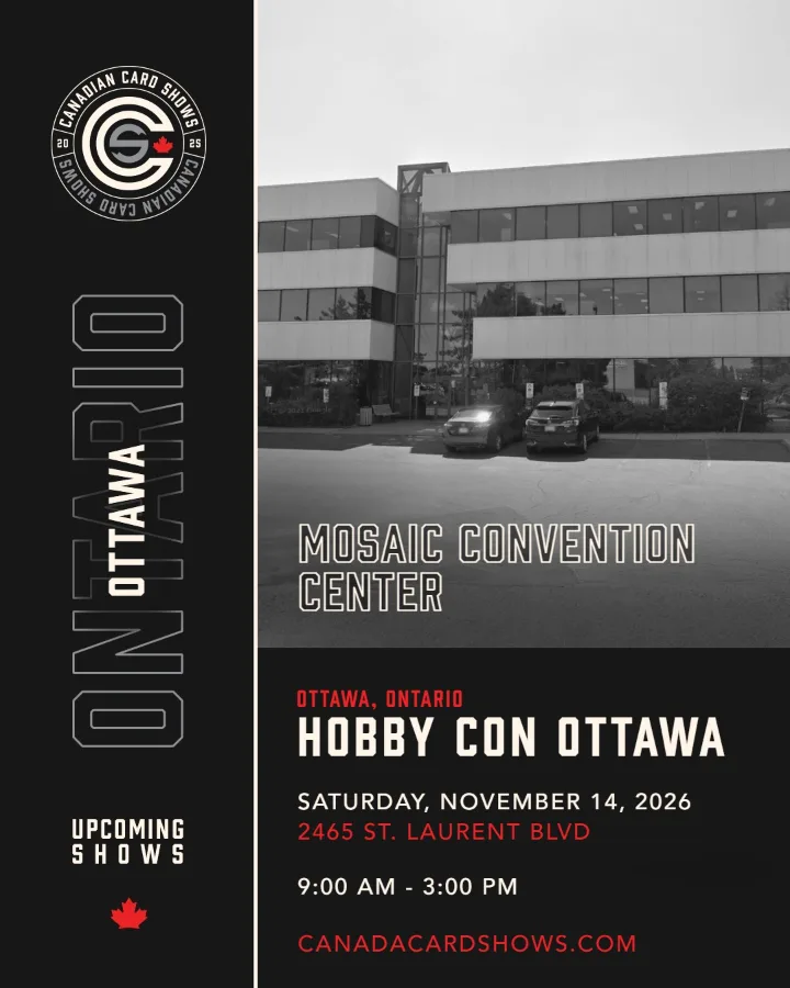 Hobby Con Ottawa poster: Saturday, November 14, 2026, 9:00 AM – 3:00 PM, Mosaic Convention Center