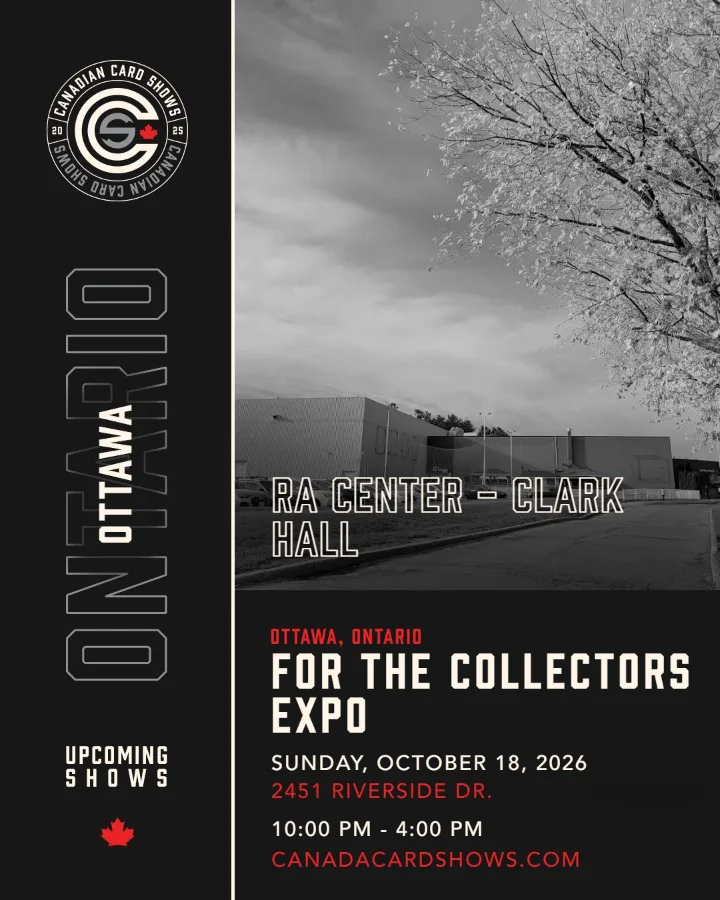 For The Collectors Expo poster: Sunday, October 18, 2026, 10:00 PM – 4:00 PM, RA Center - Clark Hall