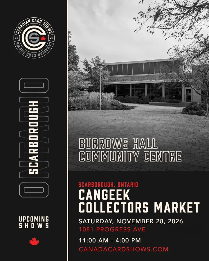CanGeek Collectors Market poster: Saturday, November 28, 2026, 11:00 AM – 4:00 PM, Burrows Hall Community Centre