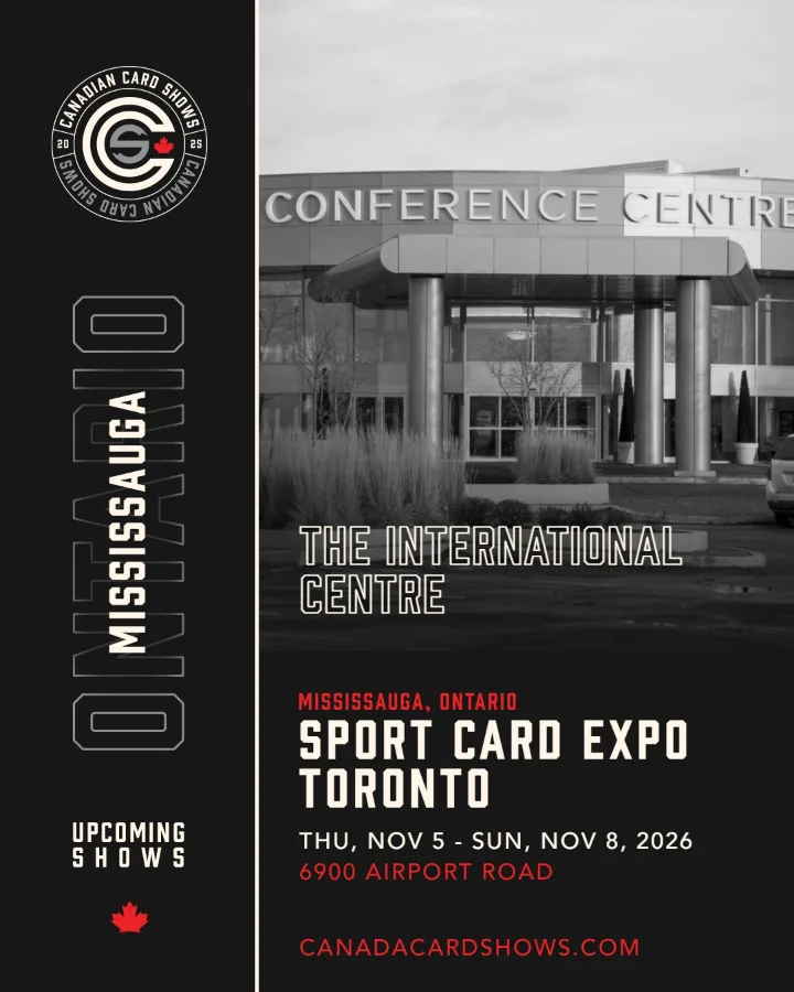Sport Card Expo Toronto poster: Thursday November 5 – Sunday 8, 2026, The International Centre
