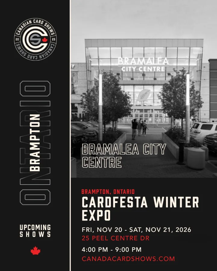 CardFesta Winter Expo poster: Friday November 20 – Saturday 21, 2026, 4:00 PM – 9:00 PM, Bramalea City Centre