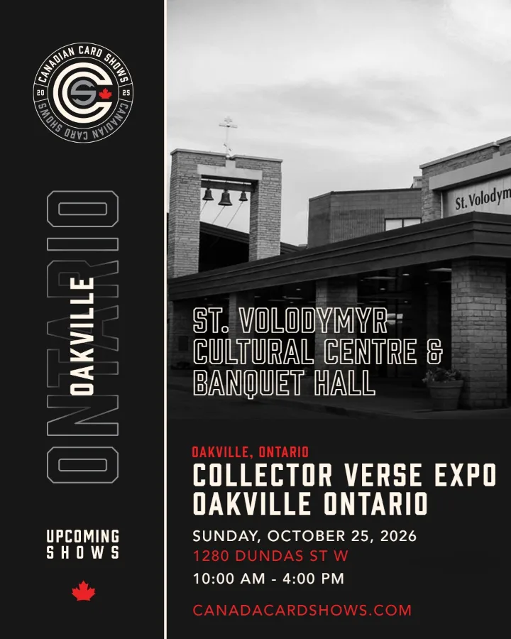 Collector Verse Expo Oakville Ontario poster: Sunday, October 25, 2026, 10:00 AM – 4:00 PM, St. Volodymyr Cultural Centre & Banquet Hall