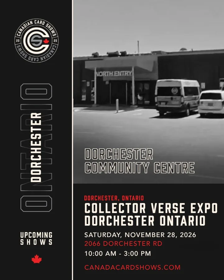 Collector Verse Expo Dorchester Ontario poster: Saturday, November 28, 2026, 10:00 AM – 3:00 PM, Dorchester Community centre